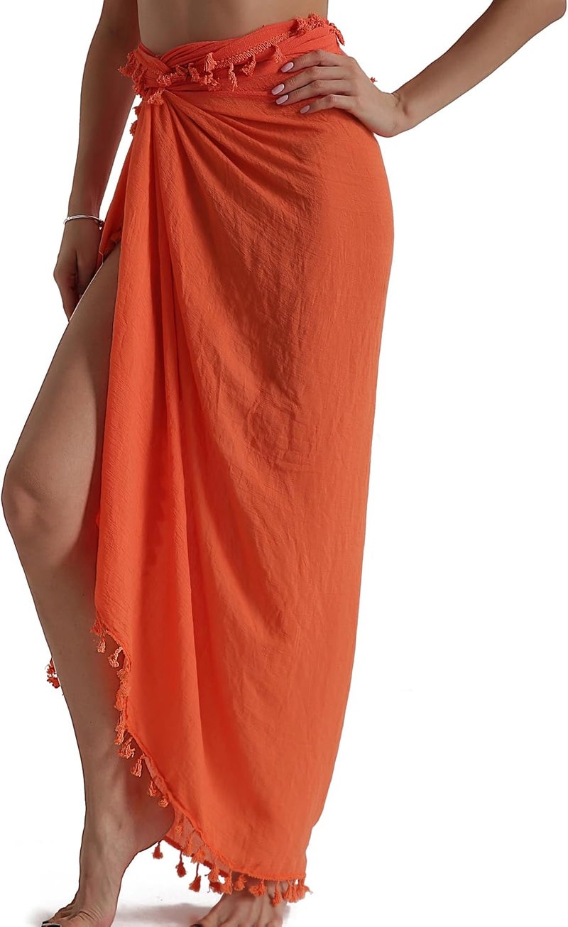 Eicolorte Store Sarong Cover Up Womens Beach Cover Up Bikini Bathing Suit Swimsuit Swimwear Coverup Sarong Pareo Wraps for Women - Image 2